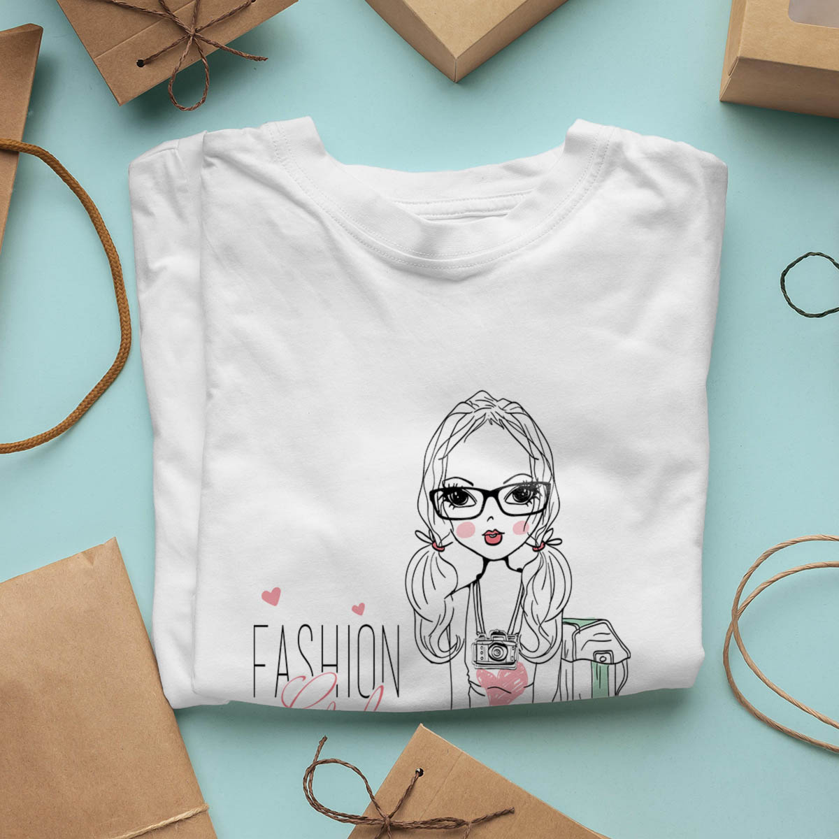 Kaos Fashion Girl Korea 2025 New Design Terbaru